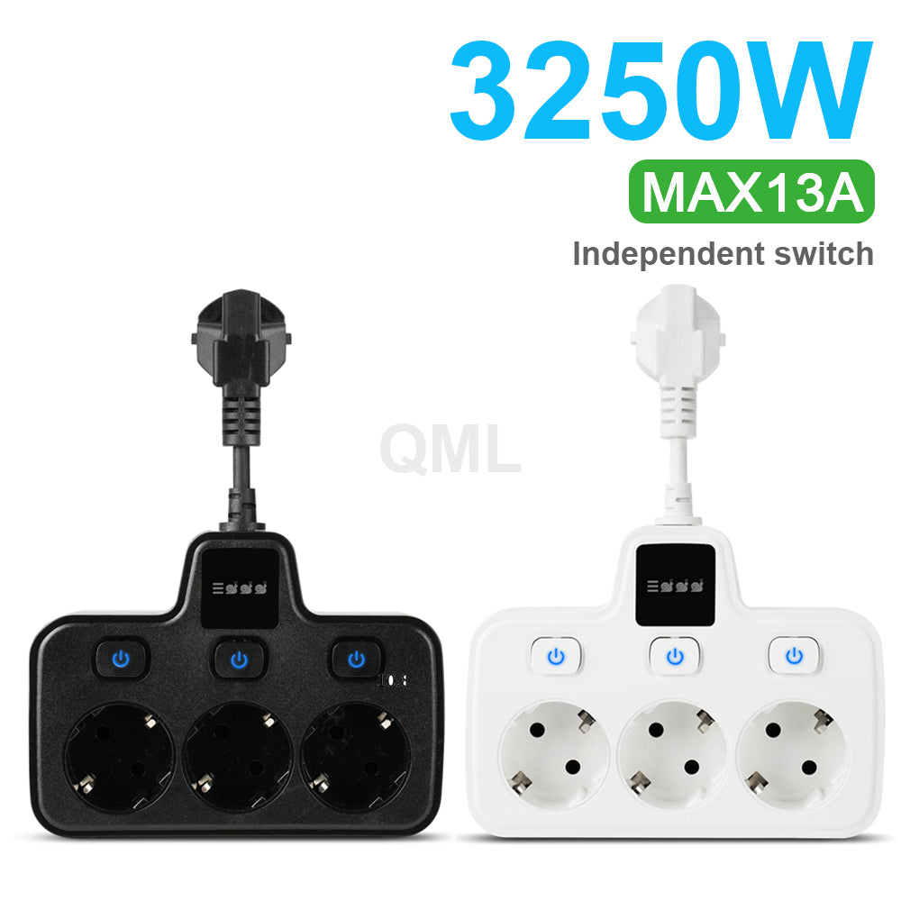 EU Plug 3 Output European Power Socket Board EU Power Strip